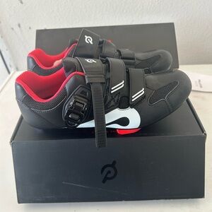Peloton Black and Red Athletic Shoes